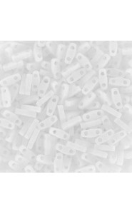 Miyuki quarter tila 5x1.2mm beads - White opaque matted QTL-402F